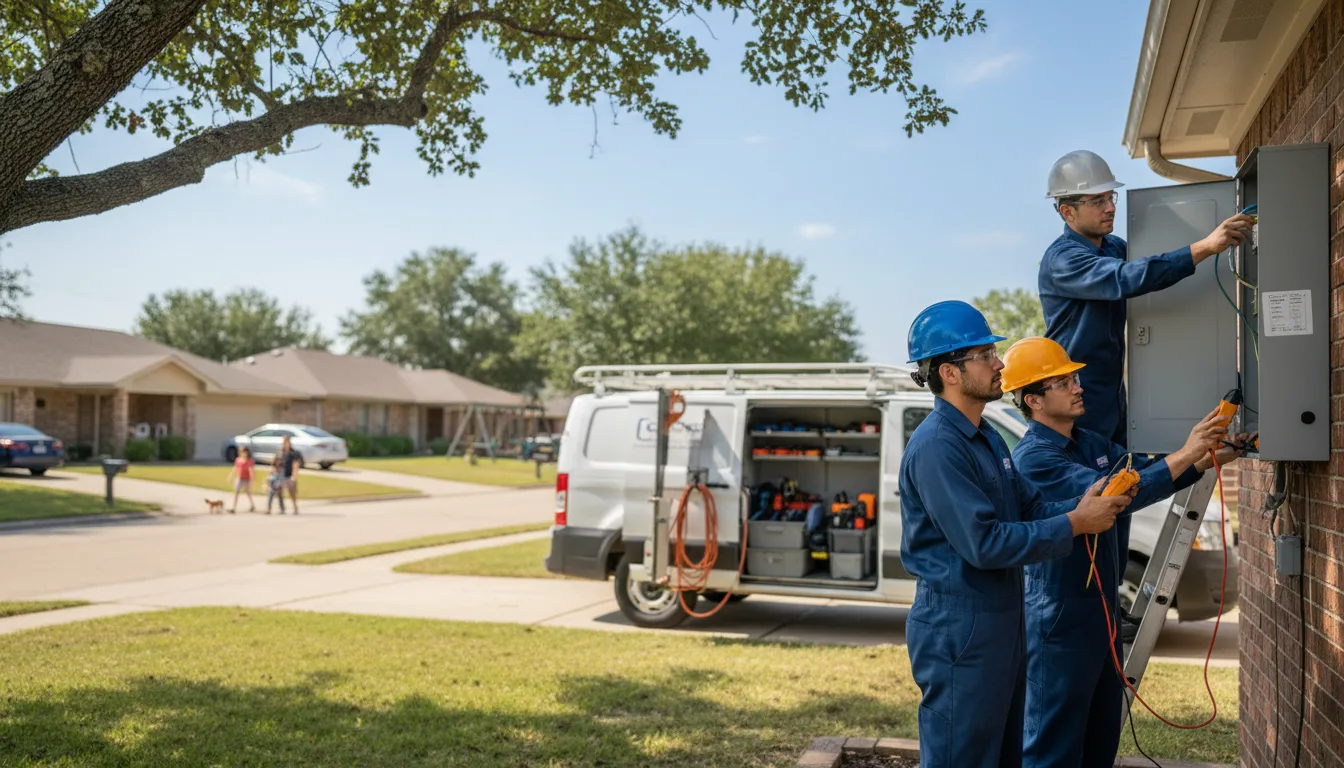 Certified electrician providing emergency electrical services in Pickett, WI